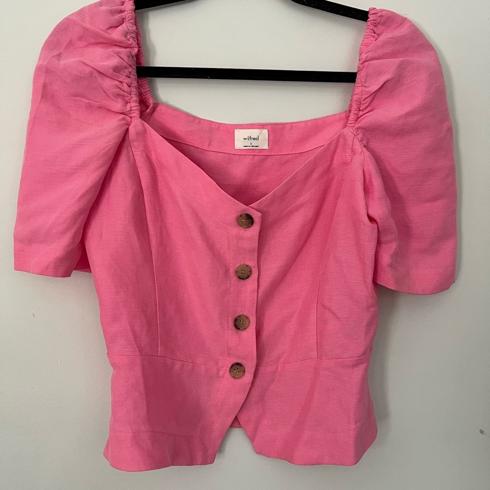Wilfred Pink Janine Linen Blouse
